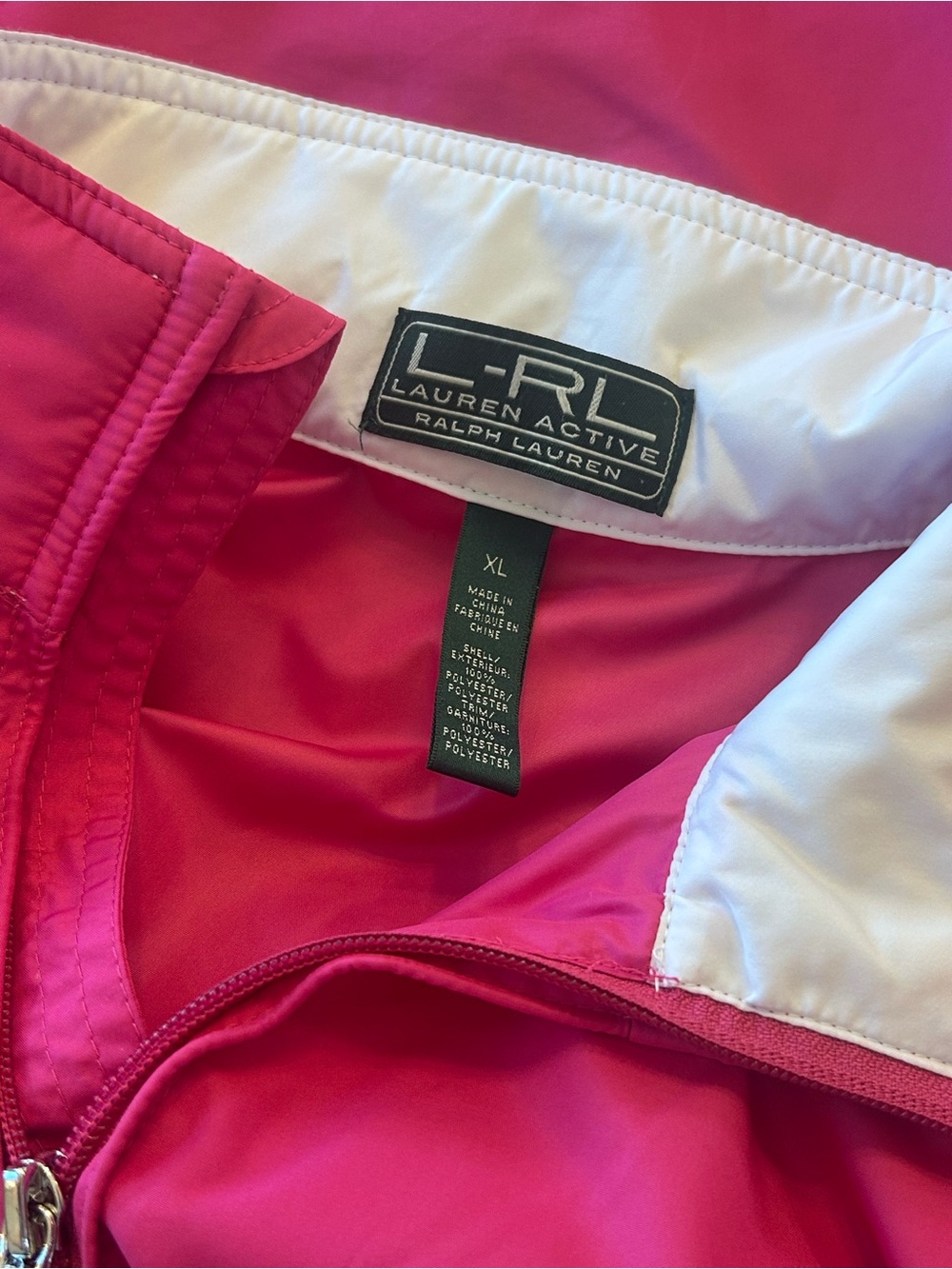 Ralph Lauren Pink Crest Windbreaker Jacket XL Preppy Old Money Country Club - Picture 5 of 5